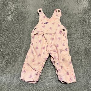 Oshkosh Overalls Kids 18 Months Infant Bunny Corduroy Pink Vintage